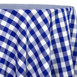 Polyester Checker (Gingham) Table Linen in Royal