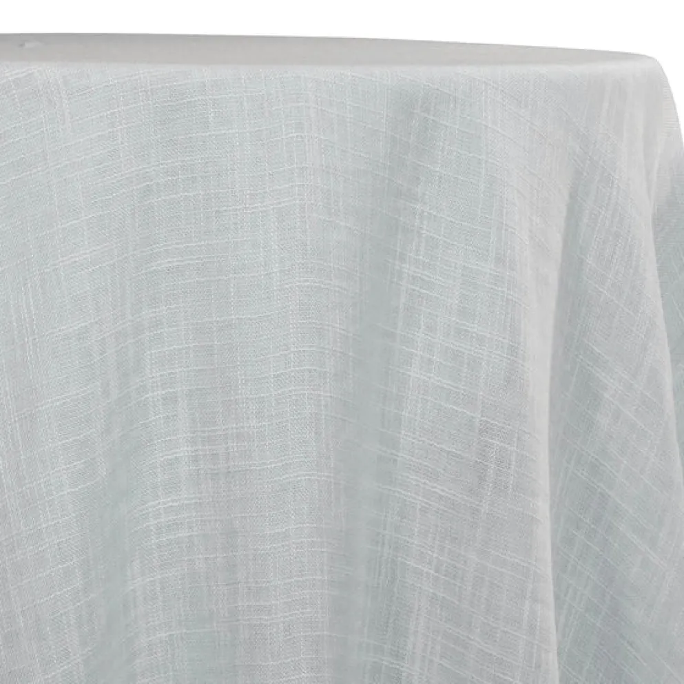 Poly Slub Table Linen in White