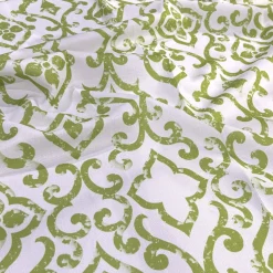 Portofino (Slub Print) Table Linen in Avocado