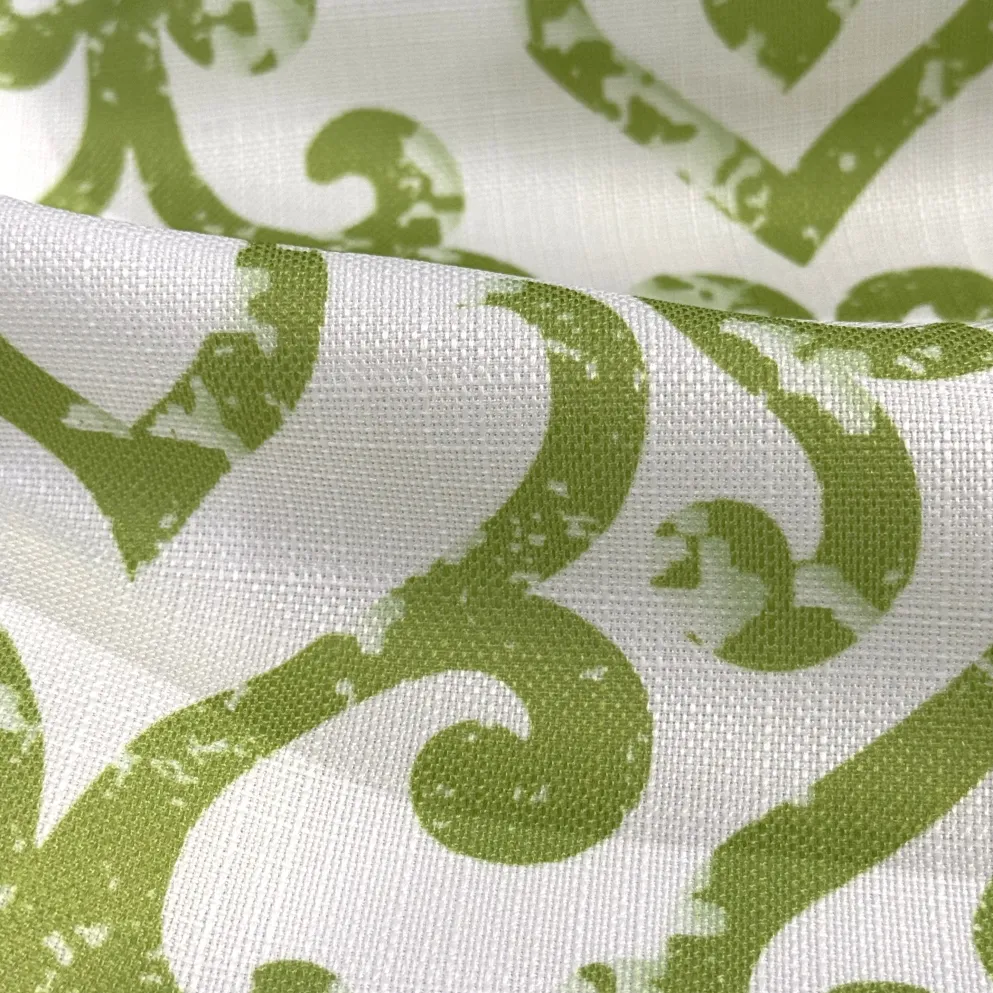 Portofino (Slub Print) Table Linen in Avocado