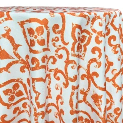Portofino (Slub Print) Table Linen in Orange