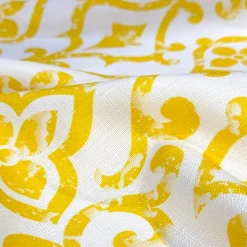 Portofino (Slub Print) Table Linen in Yellow