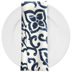 Portofino (Slub Print) Table Napkin in Navy