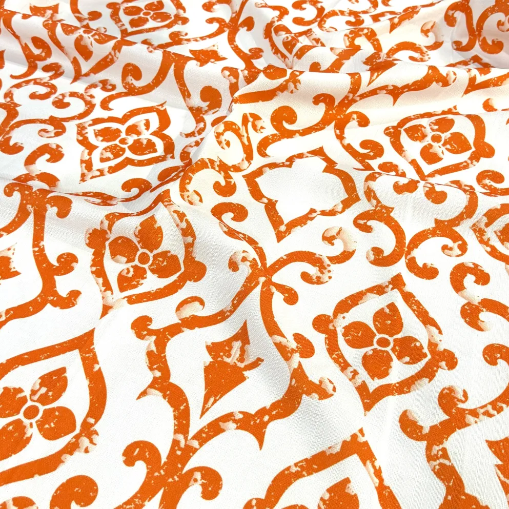 Portofino (Slub Print) Table Napkin in Orange