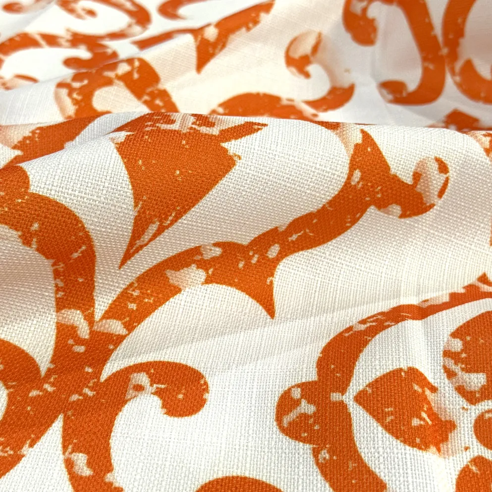 Portofino (Slub Print) Table Napkin in Orange