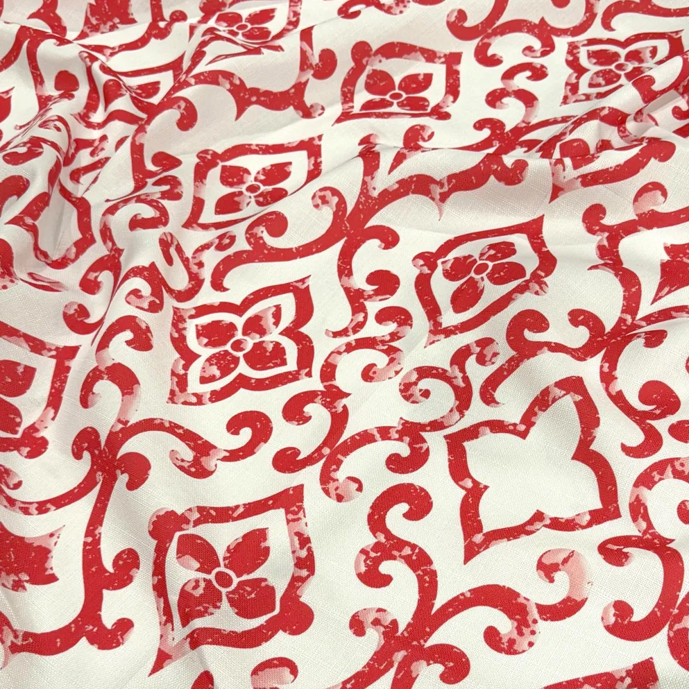 Portofino (Slub Print) Table Napkin in Red