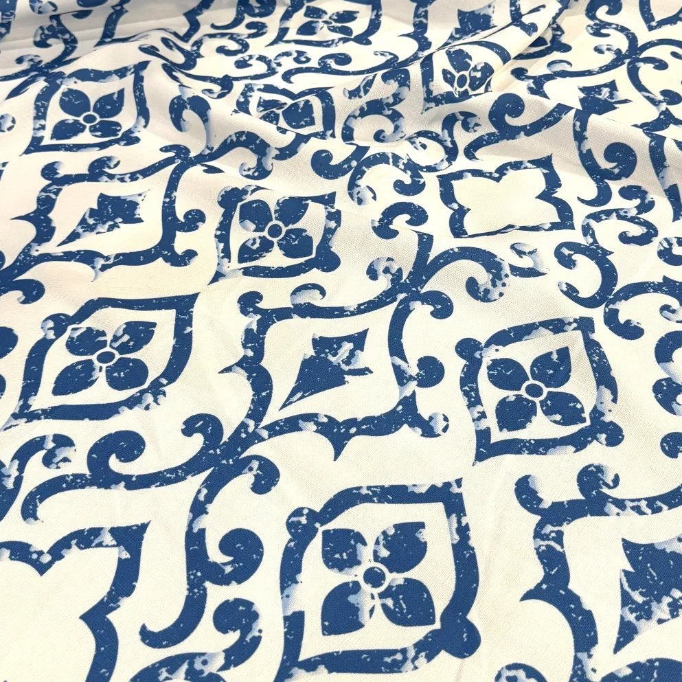 Portofino (Slub Print) Table Napkin in Royal