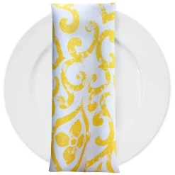 Portofino (Slub Print) Table Napkin in Yellow