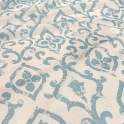 Portofino (Slub Print) Table Runner in Lt Blue