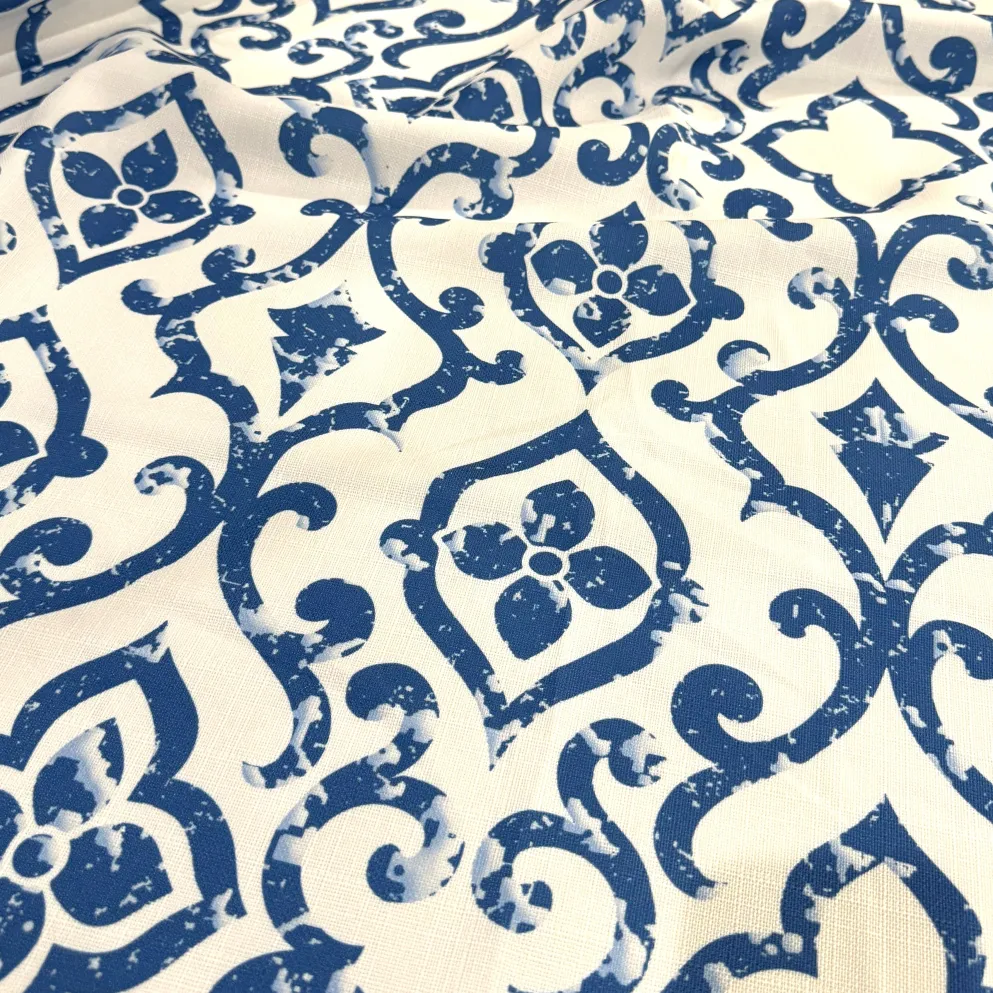 Portofino (Slub Print) Table Runner in Royal