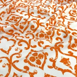 Portofino (Slub Print) Table Runner in Orange