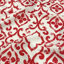 Portofino (Slub Print) Table Runner in Red