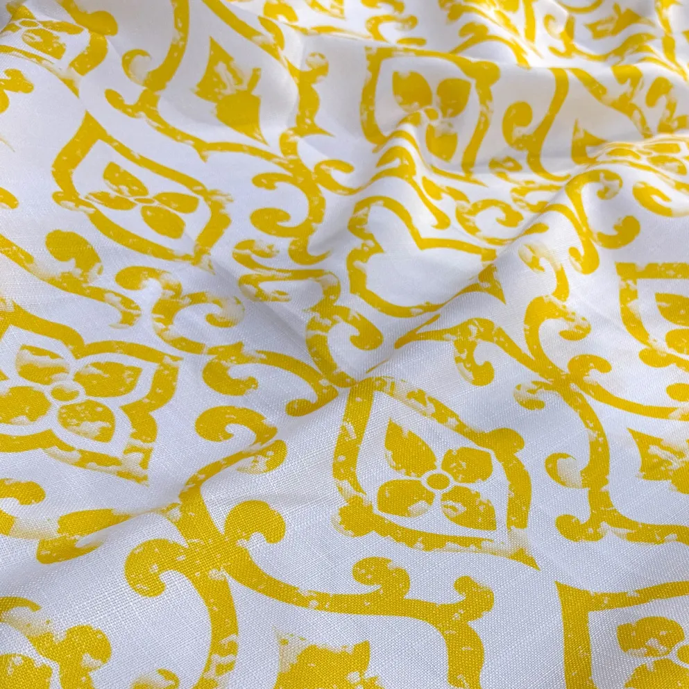 Portofino (Slub Print) Table Runner in Yellow