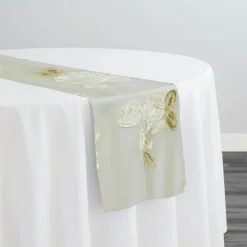 Posh Collection Table Runner in Ivory