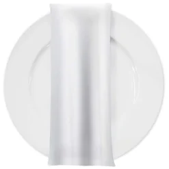 Premium Poly (Poplin) Table Napkin in White