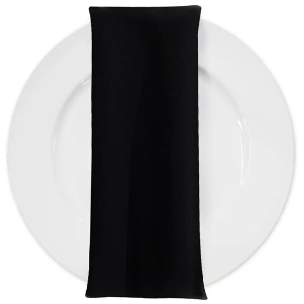 Premium Poly (Poplin) Table Napkin in Black