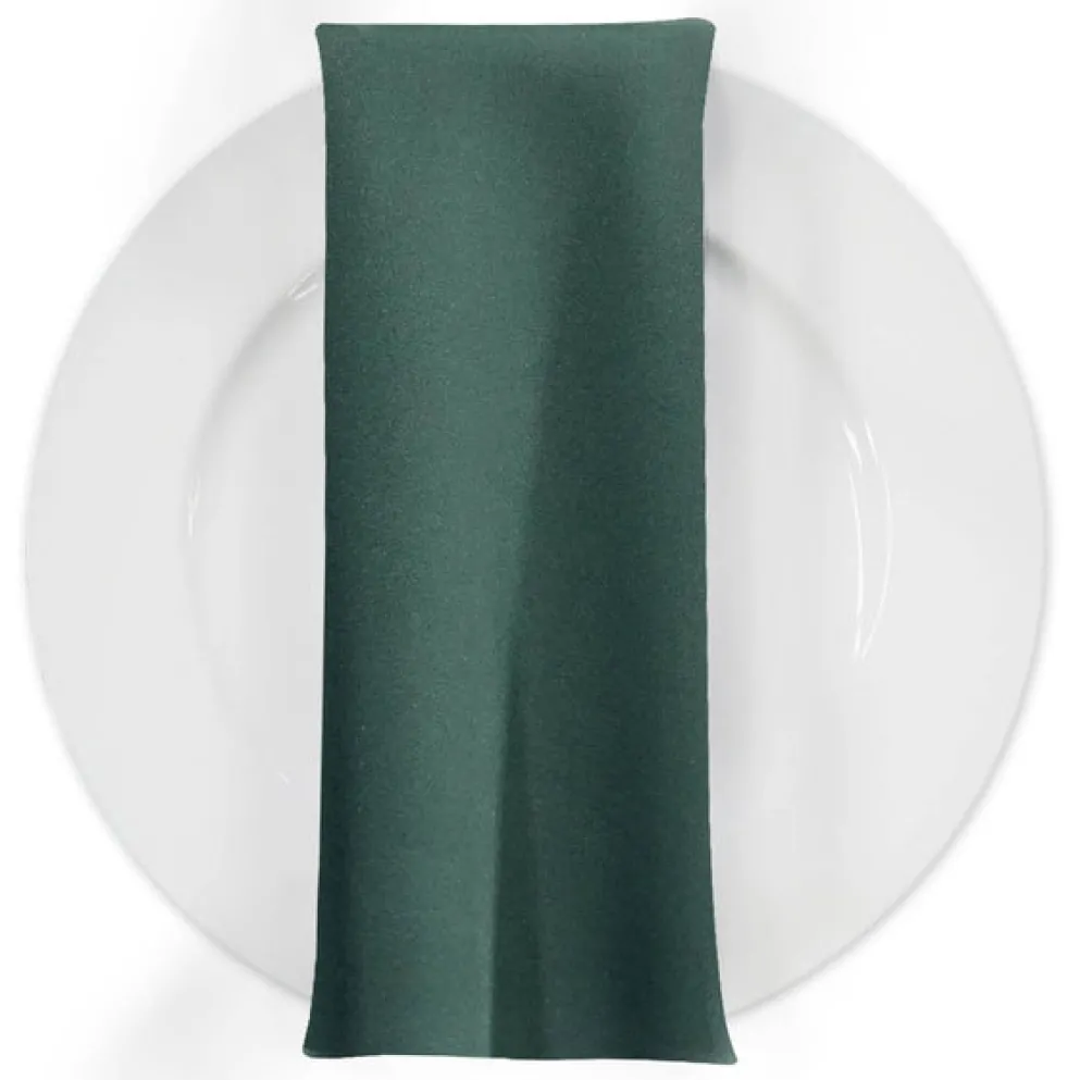 Premium Poly (Poplin) Table Napkin in Hunter Green 1235