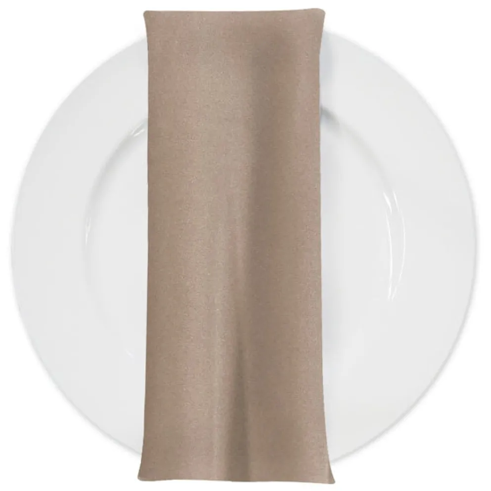 Premium Poly (Poplin) Table Napkin in Taupe 1189