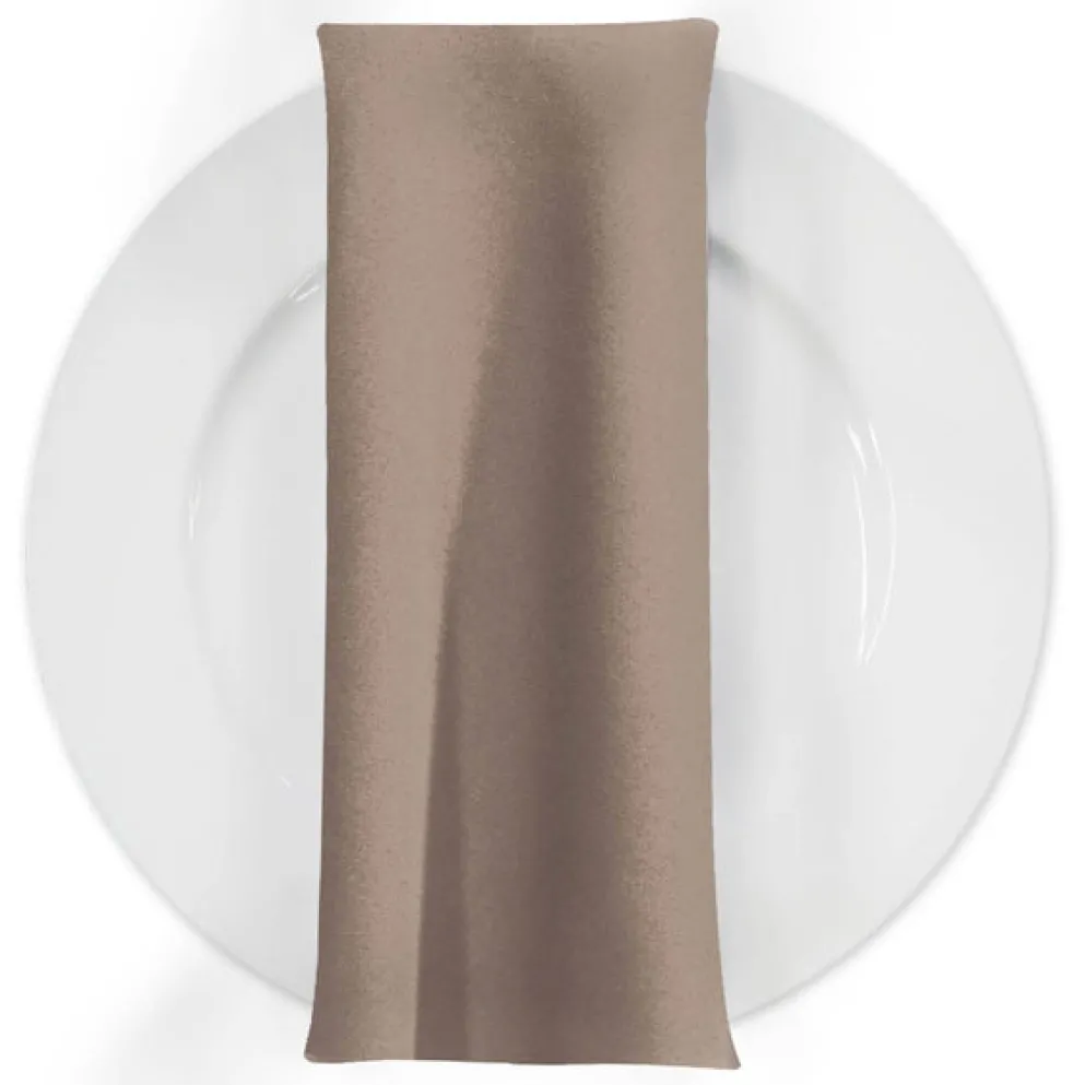Premium Poly (Poplin) Table Napkin in Taupe D 1410