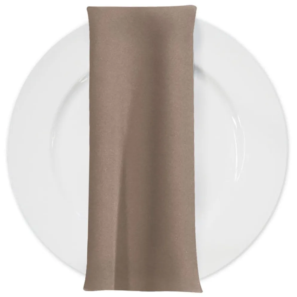 Premium Poly (Poplin) Table Napkin in Taupe 1188