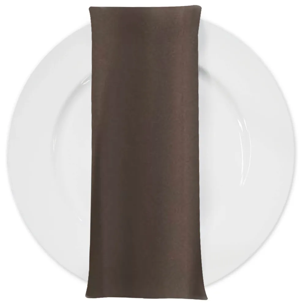 Premium Poly (Poplin) Table Napkin in Taupe P 2036