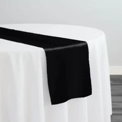 Premium Poly (Poplin) Table Runner in Black
