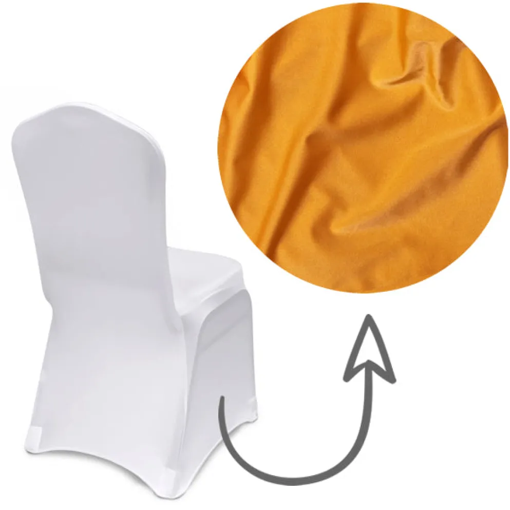 Premium Spandex Banquet Chair Cover in Gold