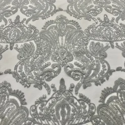 Princess Lace Table Linen in Silver
