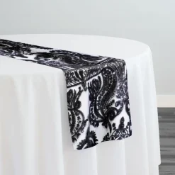 Princess Lace Table Runner in Black