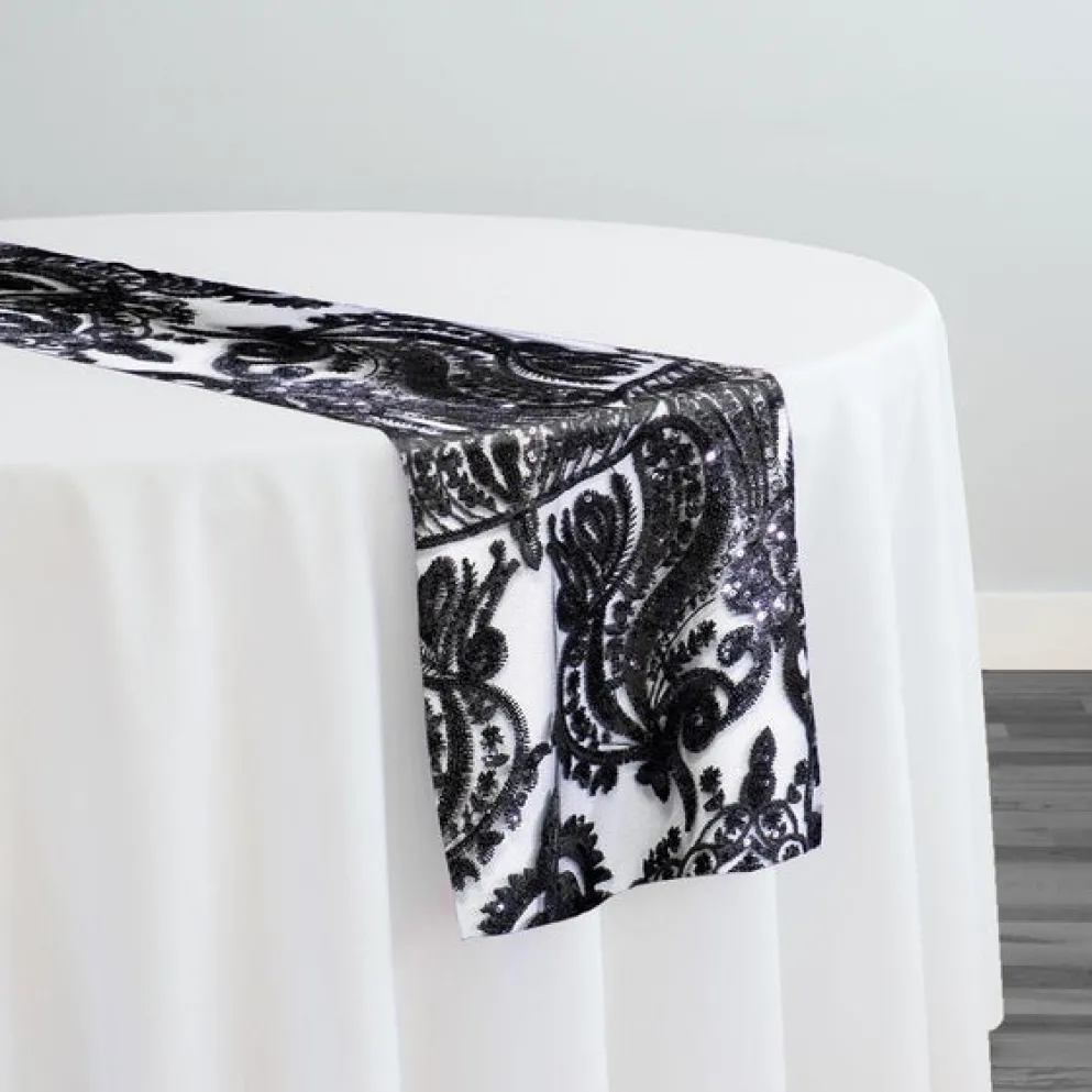 Princess Lace Table Runner in Black