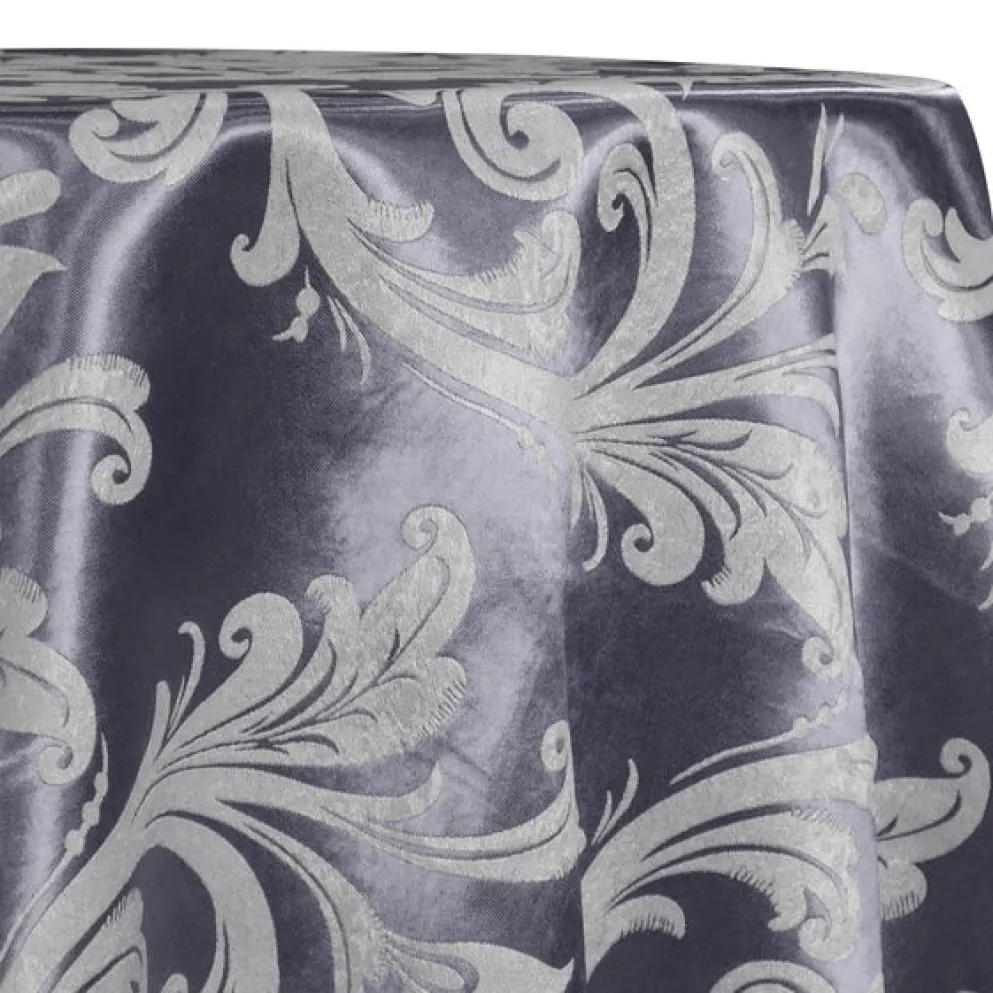 Regal Jacquard (Reversible) Table Linen in Purple Grey
