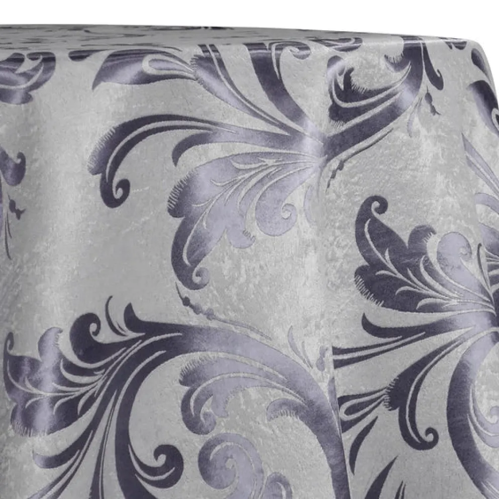 Regal Jacquard (Reversible) Table Linen in Purple Grey
