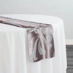 Regal Jacquard (Reversible) Table Runner in Dusty Rose