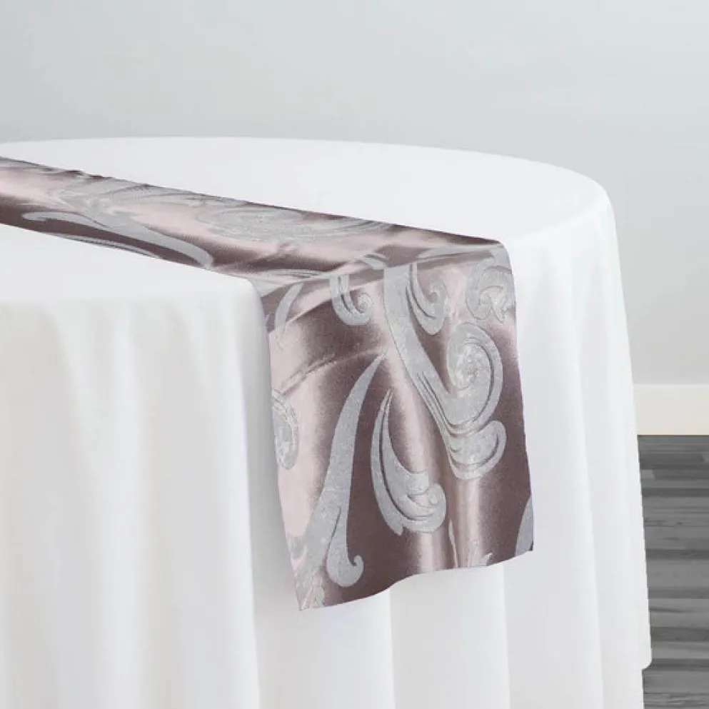 Regal Jacquard (Reversible) Table Runner in Dusty Rose