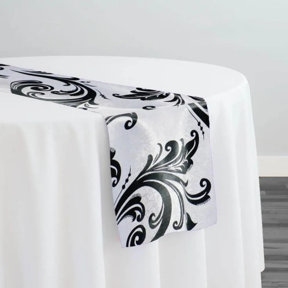 Regal Jacquard (Reversible) Table Runner in Black