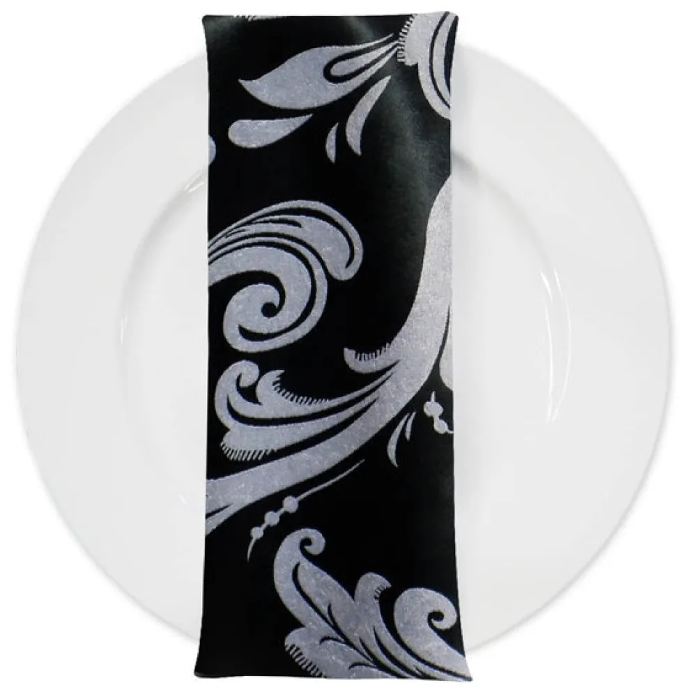 Regal Jacquard (Reversible) Table Napkin in Black