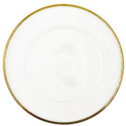 Ribbed Halo - Glass Charger Plate in Gold (Item # 0240)