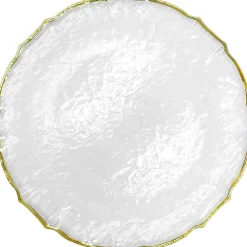 Ribbon - Glass Charger Plate in Gold (Item # 0296)