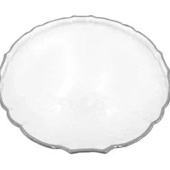 Ribbon - Glass Charger Plate in Silver (Item # 0296)