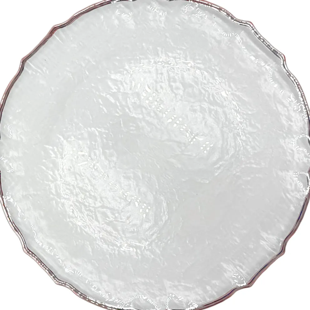 Ribbon - Glass Charger Plate in Rose Gold (Item # 0296)
