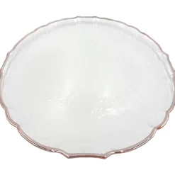 Ribbon - Glass Charger Plate in Rose Gold (Item # 0296)