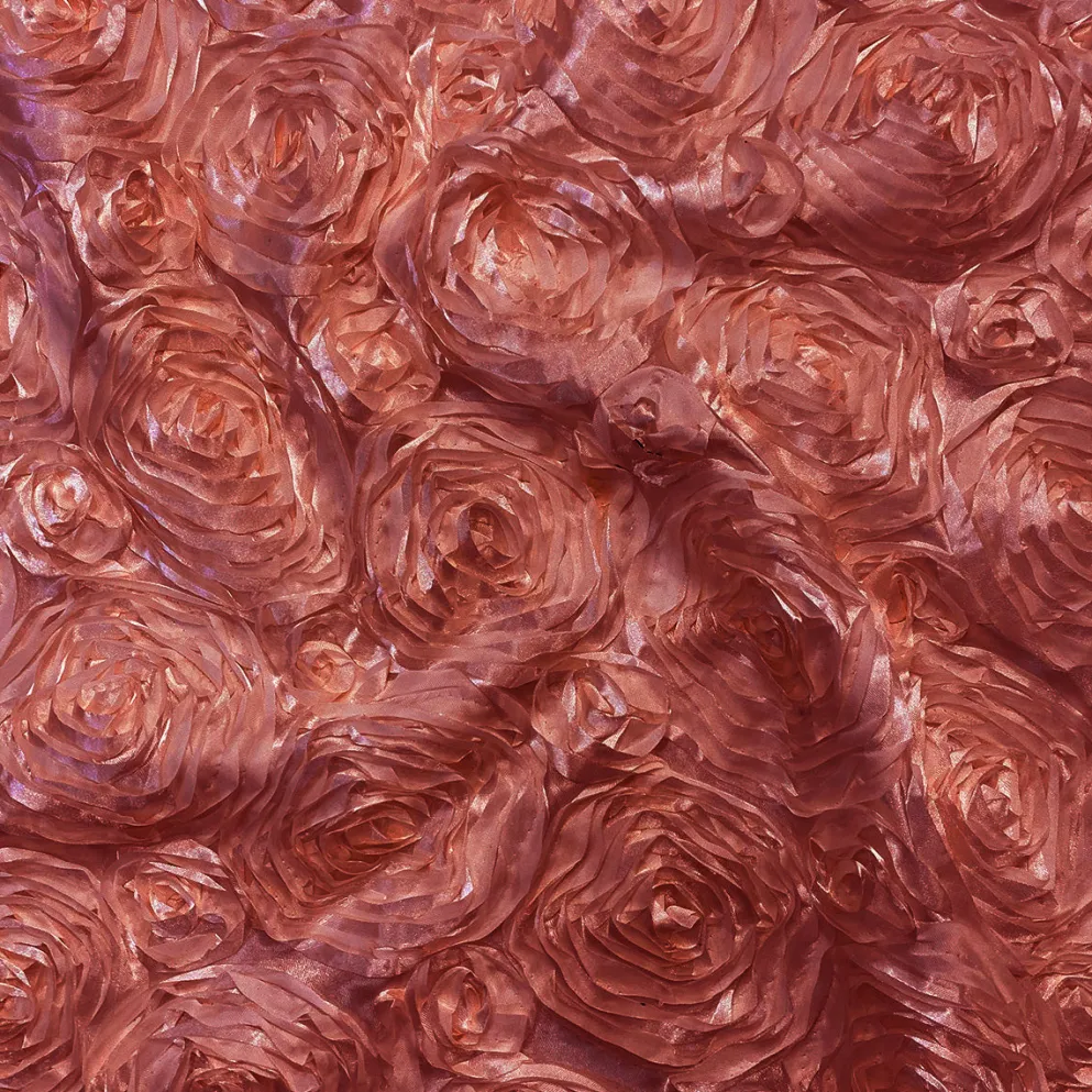 Rose Satin (3D) Table Linen in Dusty Rose