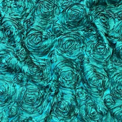 Rose Satin (3D) Table Runner in Jade