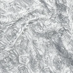 Rose Satin (3D) Table Runner in White