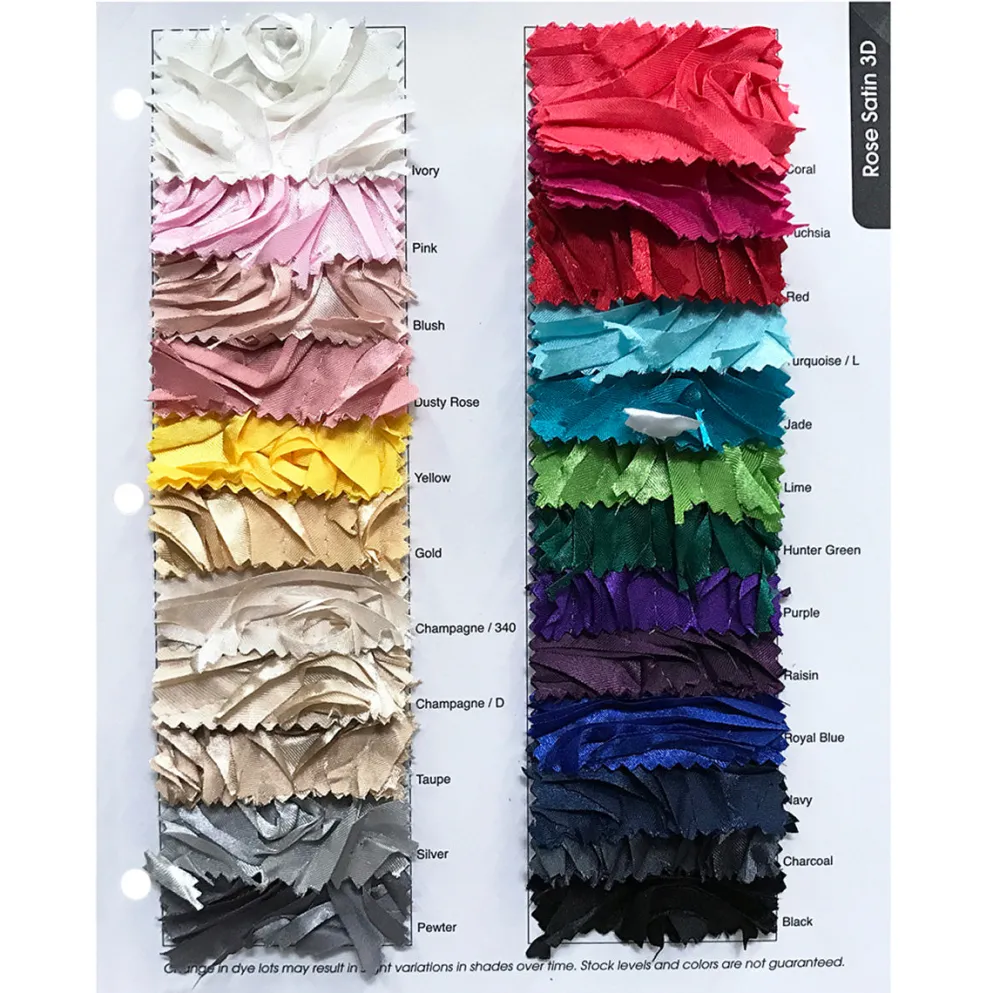 Rose Satin (3D) Table Runner in Yellow D 215