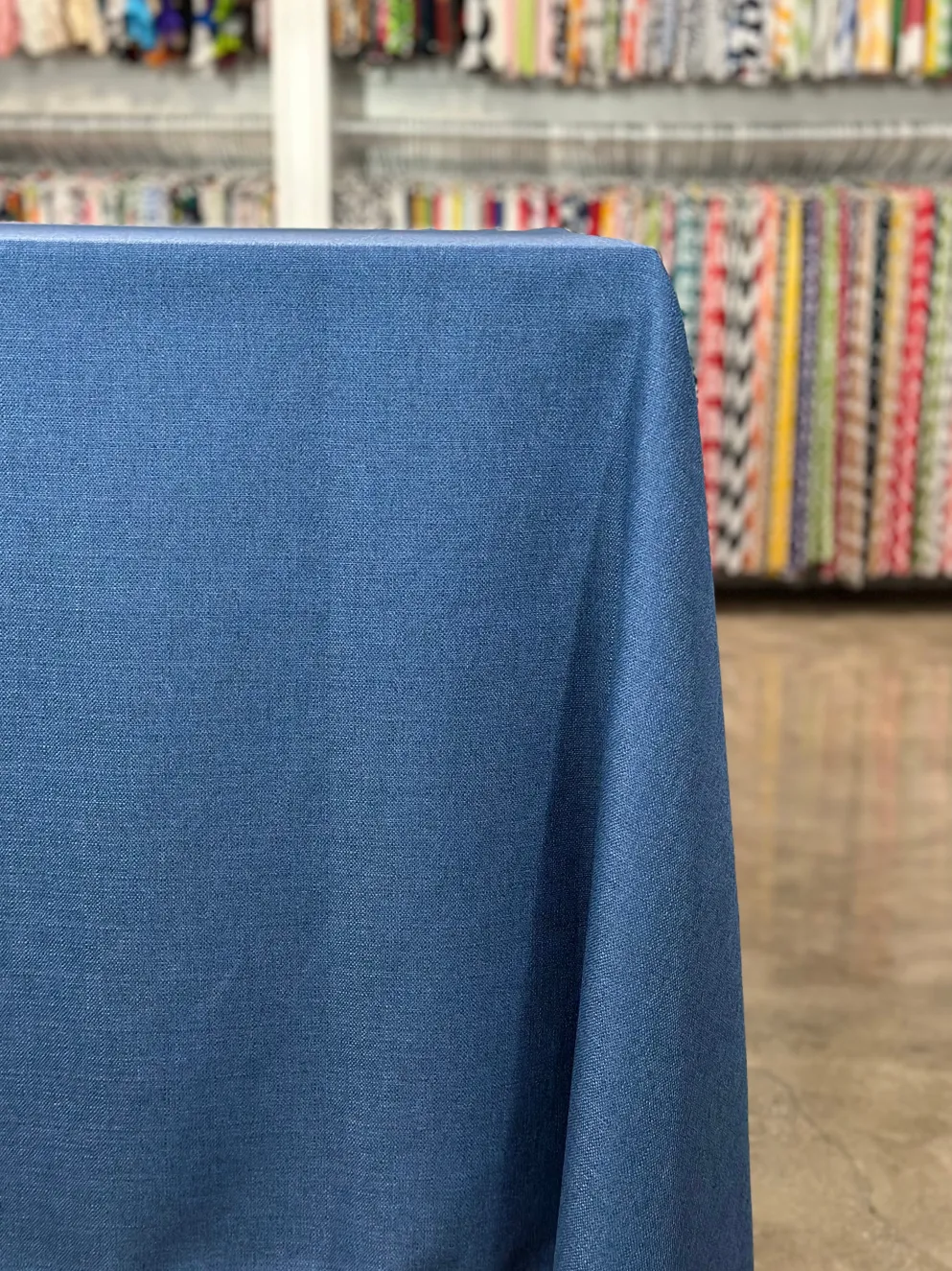Rustic Linen Table Linen in Navy