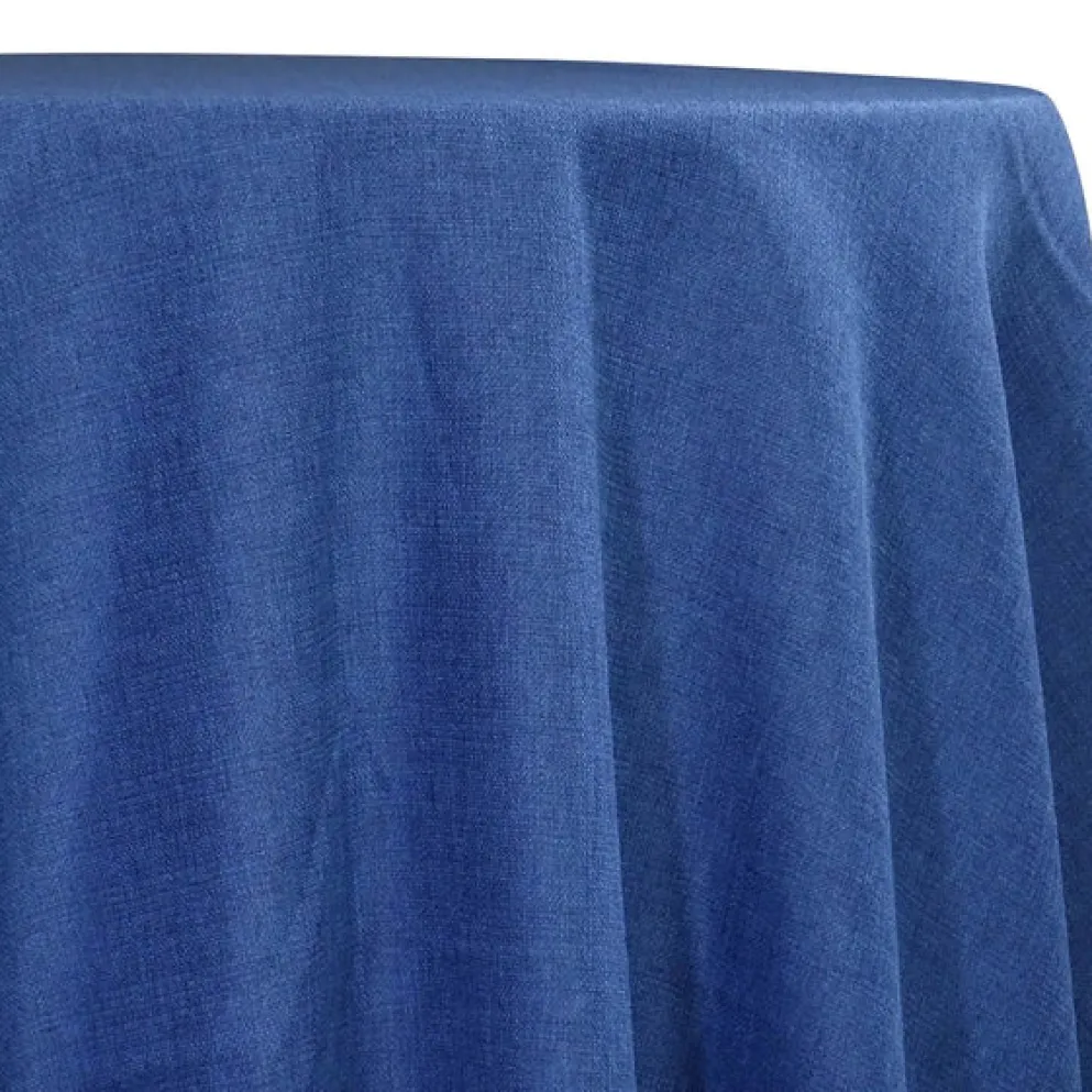 Rustic Linen Table Linen in Navy
