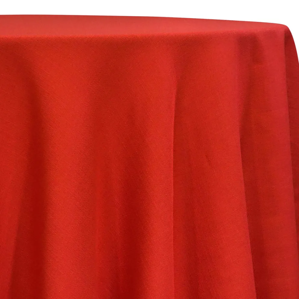 Rustic Linen Table Linen in Red