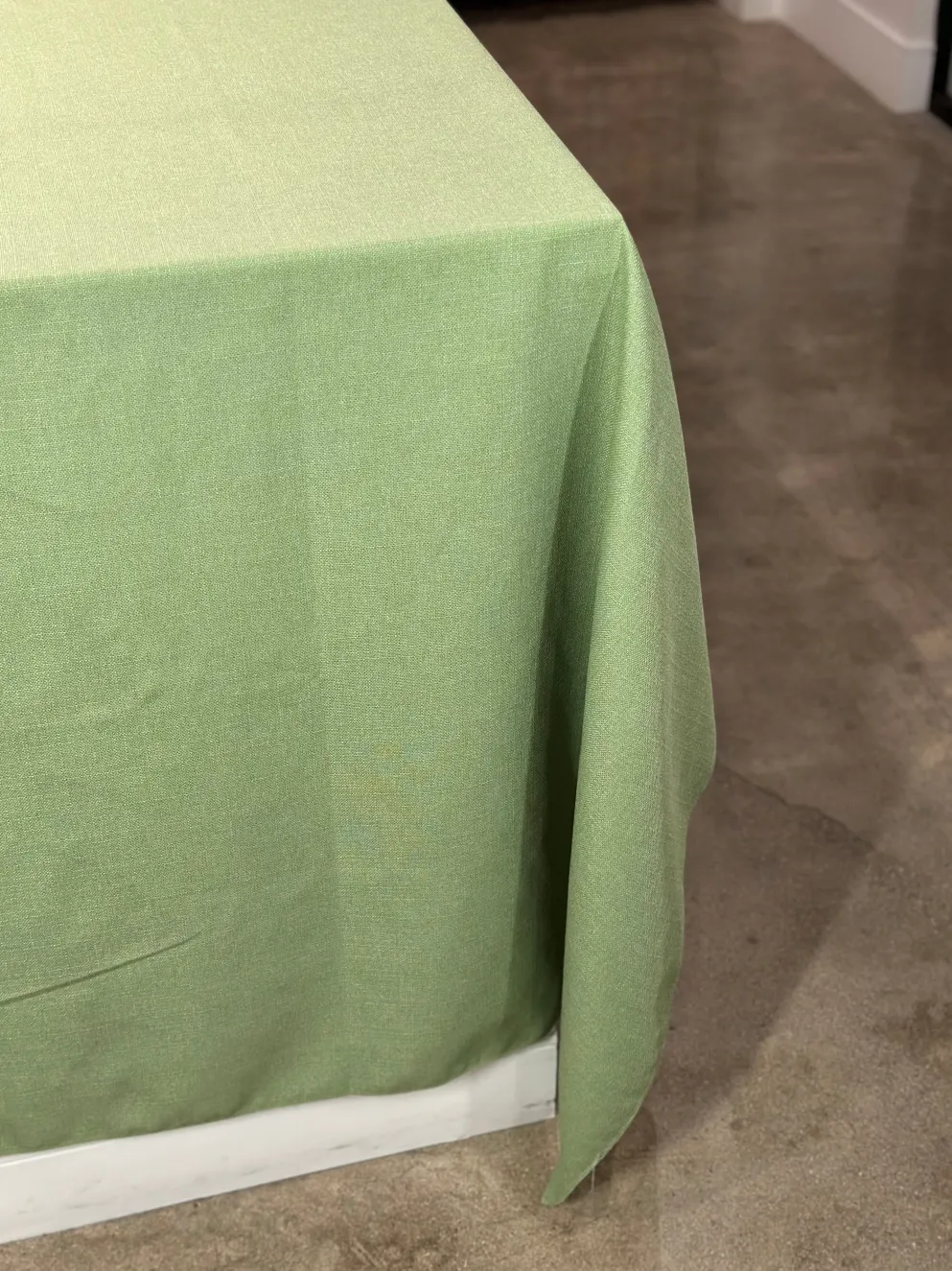 Rustic Linen Table Linen in Sage