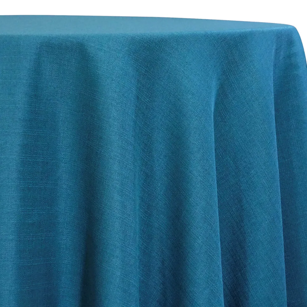 Rustic Linen Table Linen in Teal